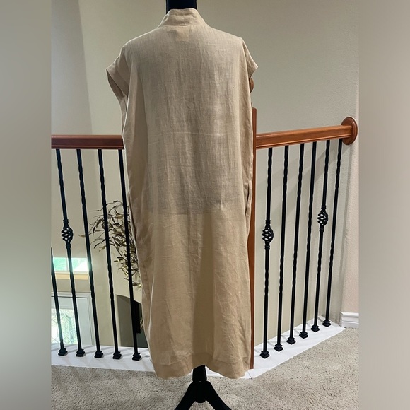 Petals VINTAGE Beige LINEN KIMONO, COPPOLA & BOWERS SIZE L - Picture 5 of 12